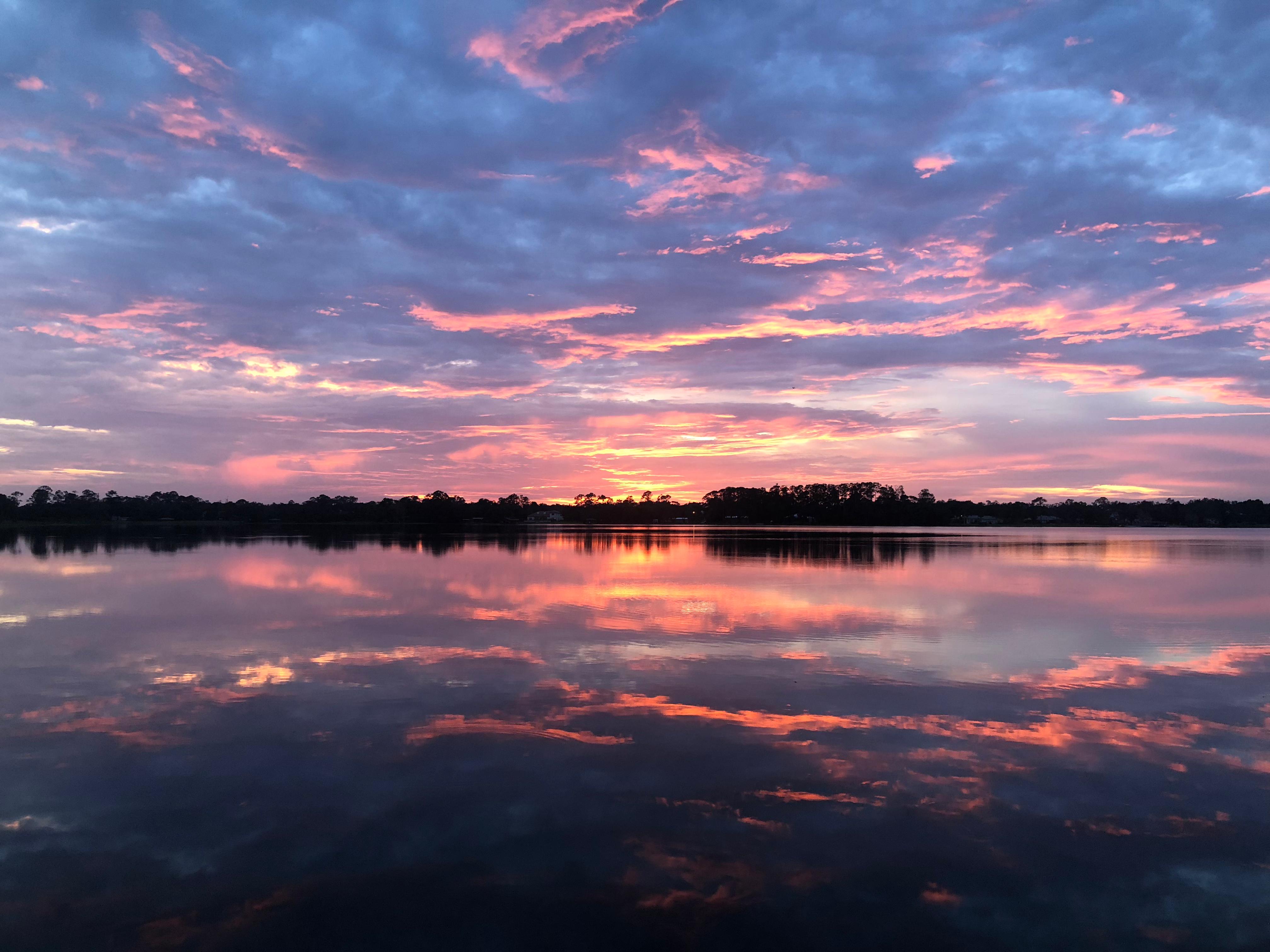 Hendon Lake at sunset, Osceola County, Florida