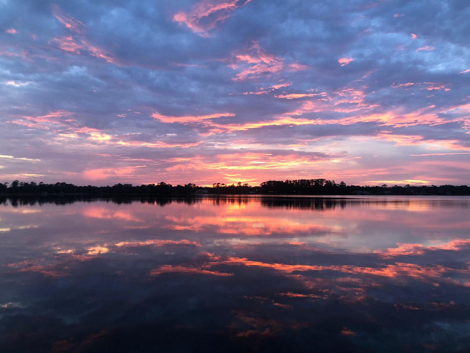 Sunset over Hendon Lake, Osceola County